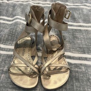 Juicy Couture Metallic Gold Strappy Sandals (circa 2010) pur from the Flagship